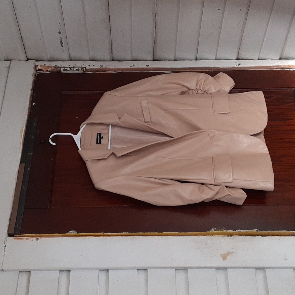 Generation Love Faux Leather Tan Blazer